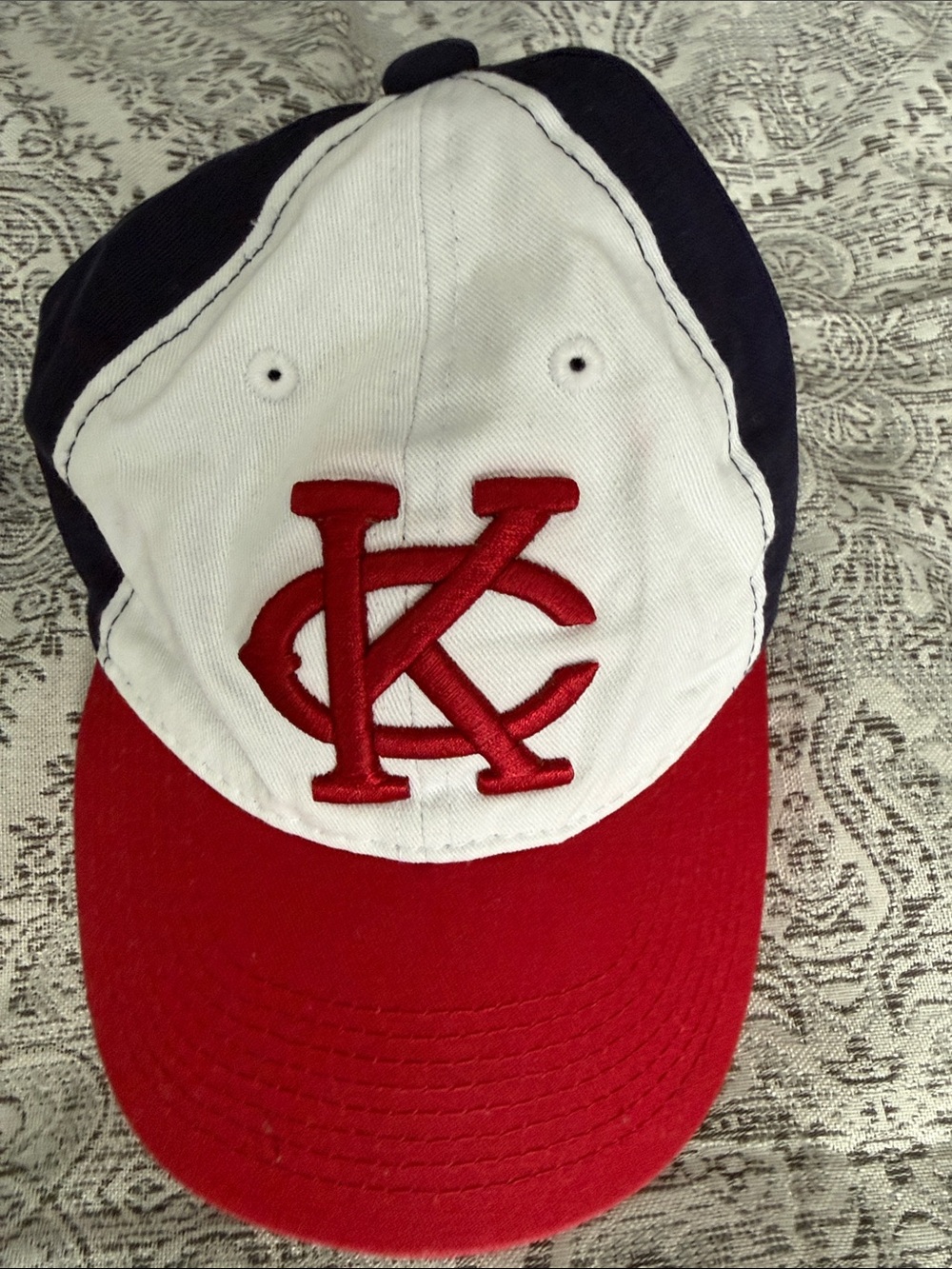 Kids Negro League Baseball Cap with Red KC Monarchs Logo
